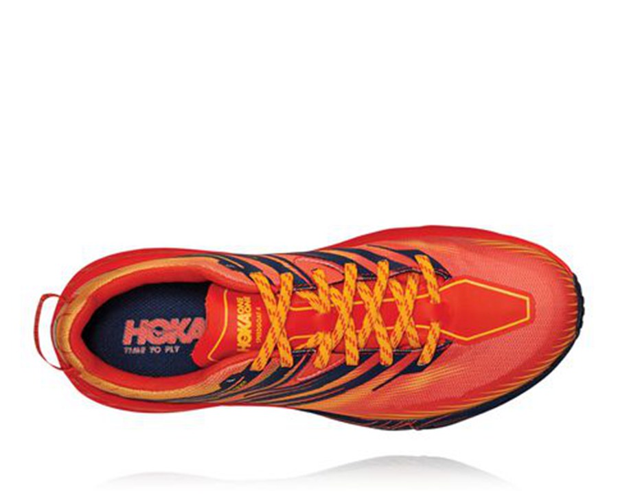 Trail Shoes Mens - Hoka One One Speedgoat 4 GORE-TEX - Red - FHBGNZO-94